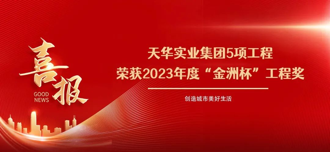 喜报丨DB真人实业集团5项工程荣获2023年度“金洲杯”工程奖